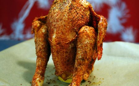 Sweet & spicy beer can chicken 1