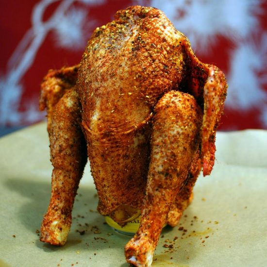Sweet & spicy beer can chicken 1